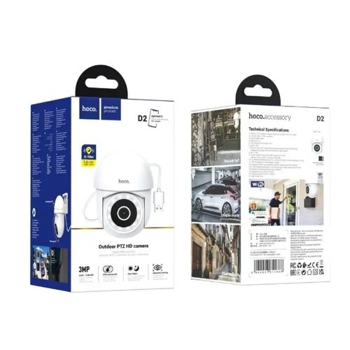 Camara Vigilancia Hoco D2 externo PTZ HD Blanco