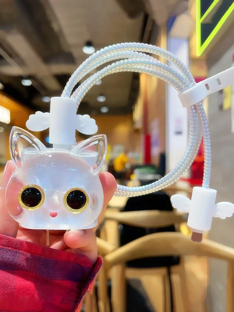 Set 5 Piezas Protector de Cargador Gato