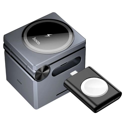 Cargador inalámbrico Hoco CQ8, plegable 3 en 1