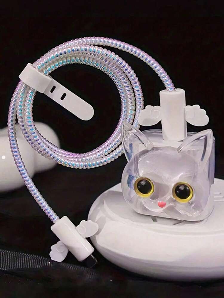 Set 5 Piezas Protector de Cargador Gato