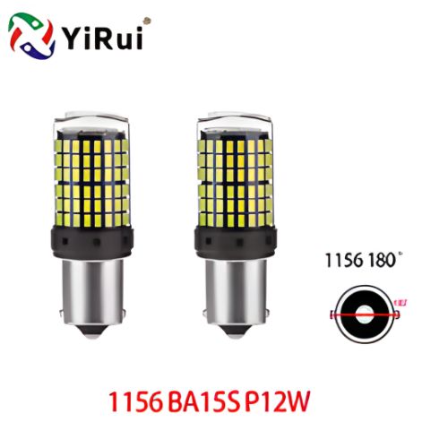 Bombillas LED 1156 BA15S P21W 180° — Yirui 144SMD | 12V–48V | 20W | 2200 lm | Blanco