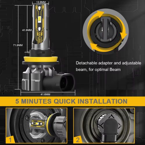 Bombillas LED H27 / 881 BMTxms GC5530 — 12V | 60W | 6500K