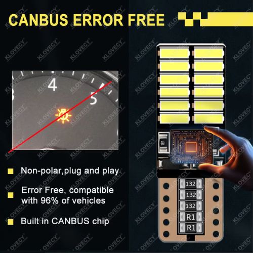 T10 W5W LED Canbus 12V– Ambar