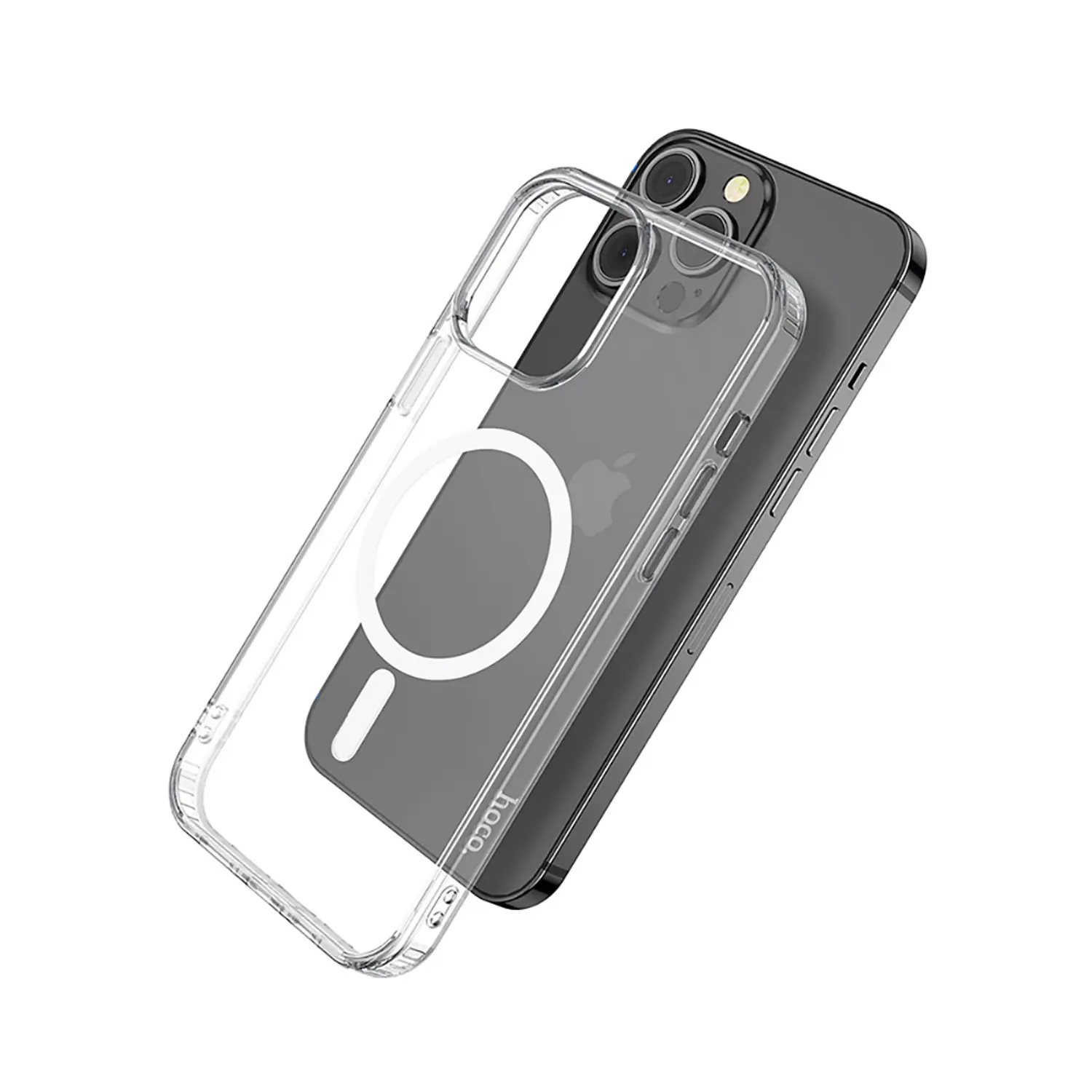 CARCASA SHELL MAGNETIC AIRBAG ANTI-FALL IPHONE14 PLUS TRANSPARENTE