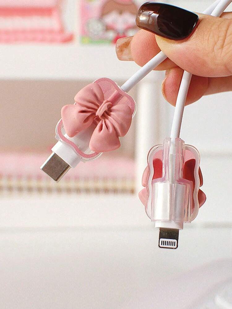 Set 5 Piezas Protector de Cargador Mono Rosa